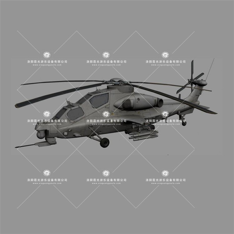 玉门武装直升机3D模型